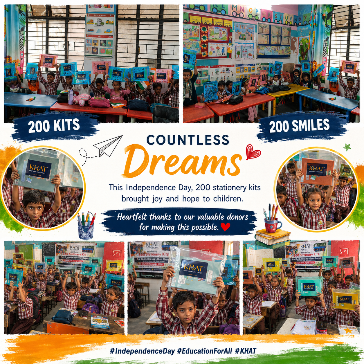 200 Kits. ✏️ 200 Smiles. 😊 A Future Full of Possibilities. 🌟