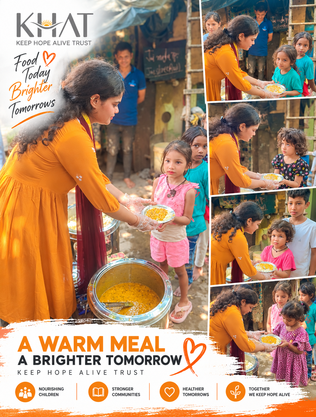 Hope begins where hunger ends. 🌈 #KeepHopeAliveTrust #EndHunger #KHAT #Charity #Love